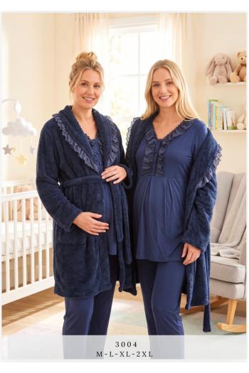 SONBAHAR KIŞ SEZONU Sabahlıklı Lohusa Pijama Takımı 3004